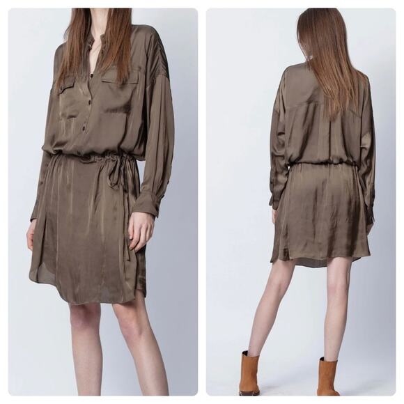 Zadig & Voltaire Romeo Satin Robe Dress - Picture 1 of 15